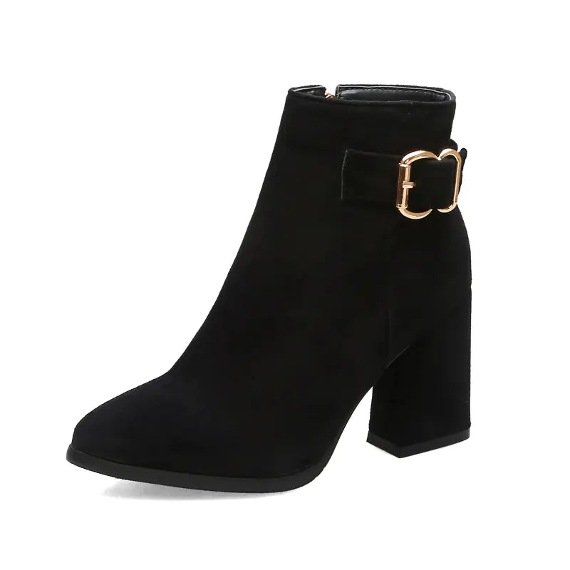 Leopard Print Chunky Heeled Chelsea Boots for Women