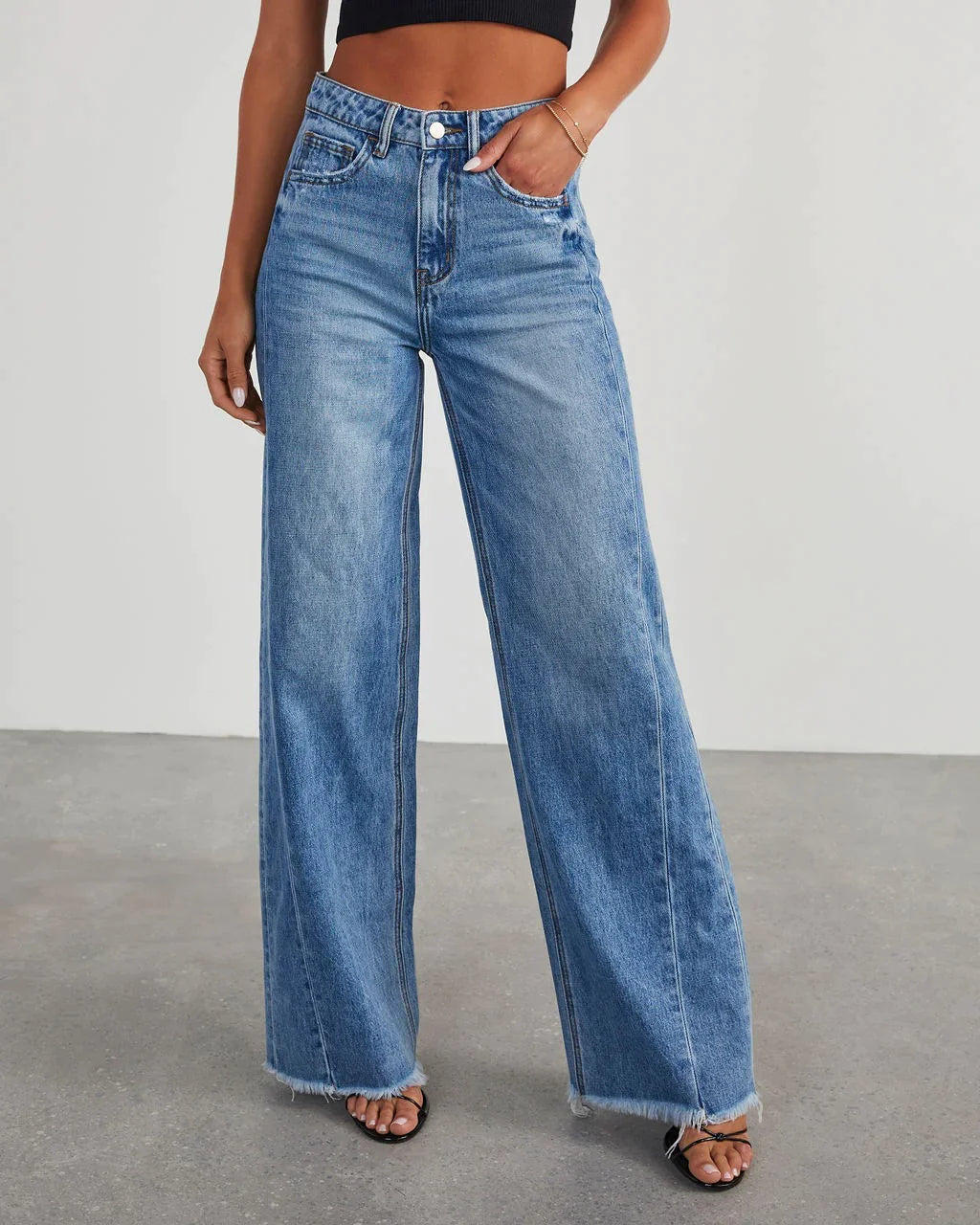 Frayed Hem Jeans